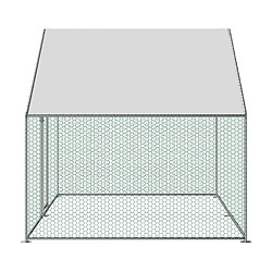 Avis Bcelec RA-322 Poulailler d'extérieur 3x2x2m, enclos grillagé pour poules, volaille, structure en acier galvanisé 25x0.65mm