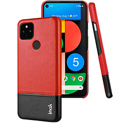 Imak Coque en TPU + PU ruiyi series rouge/noir pour votre Google Pixel 5