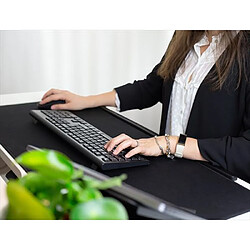 Tapis de souris avec chargeur QI DELTACO OFFICE 10W charge rapide, 90x40 cm, noir / DELC-0100