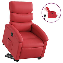 vidaXL Fauteuil inclinable électrique rouge similicuir