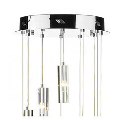 Luminaire Center Suspension Galileo Cristal,chrome poli 12 ampoules 120cm