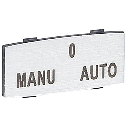 etiquette legrand osmoz aluminium avec texte manu 0 auto - petit modèle