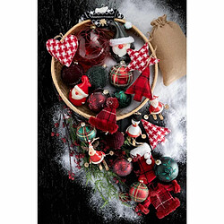 Avis Paris Prix Lot de 6 Boules de Noël Feuilles 8cm Rouge Mat