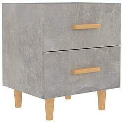 Maison Chic Table de chevet,Table de nuit,Table d'appoint pour salon Gris béton 40x35x47,5 cm -MN41350