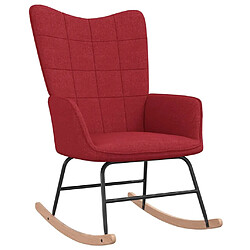 Avis Maison Chic Chaise à bascule avec tabouret | Fauteuil Relax Rouge bordeaux Tissu -GKD62510