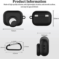 Acheter Universal AirPods Pro Silicone Case avec support d'airtag noir