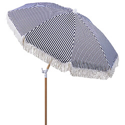 Acheter Beliani Parasol de jardin d 150 cm noir et blanc MONDELLO