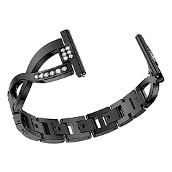 Avis Bracelet en métal décor de diamant noir pour votre Samsung Gear S3 Classic/Frontier/Gear 2 R380 etc