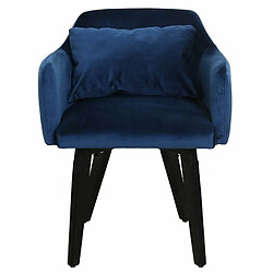 Avis Paris Prix Lot de 2 Fauteuils Velours Scanda 70cm Bleu