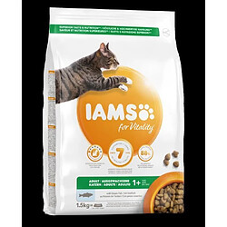 Iams Chat IAMS Vitality Croquettes - Poissons de l'océan - Pour chats adultes - Sac refermable 1,5 kg