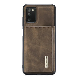 Dg.Ming Coque en TPU antichoc, anti-chute, auto-aimant amovible 2-en-1, hybride avec béquille café pour votre Samsung Galaxy A03s (166.5 x 75.98 x 9.14mm)