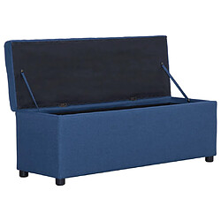 Acheter vidaXL Banc avec compartiment de rangement 116 cm Bleu Polyester