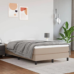 vidaXL Cadre de lit sans matelas cappuccino 120x200 cm similicuir