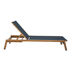 AXI Logan Bain de Soleil en aspect bois / anthracite | Transat Jardin avec structure en aluminium réglable en 5 positions | Chaise longue pour l'extérieur / le jardin