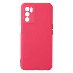 Avizar Coque Oppo A16 et Oppo A16s Silicone Semirigide Finition Soft-touch Rose fuchsia