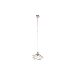 Suspension DKD Home Decor 34 x 34 x 21 cm Argenté Noir Gris Rose Métal Blanc 50 W 60 W Pin