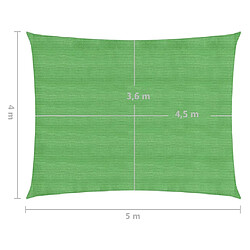 Avis Helloshop26 Voile d'ombrage 160 g/m² vert clair 4 x 5 m PEHD 02_0009391