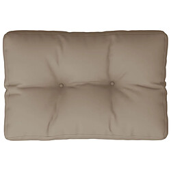 vidaXL Coussin de palette taupe 50x40x12 cm tissu