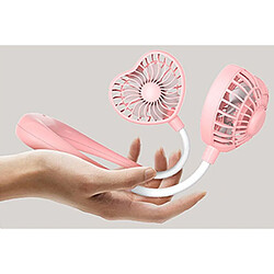 Ventilateur de cou Suspendu Paresseux Love Heart Ventilateur de Refroidissement USB Portable Refroidisseur d'Air Lumineux pas cher