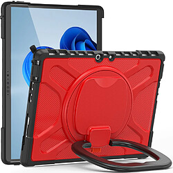 Coque en TPU anti-chocs avec béquille, rouge pour votre Microsoft Surface Pro 8