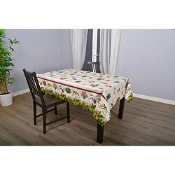 Cpm Nappe en toile cirée rectangulaire NŒUDS - 140 x 250 cm - Ecru