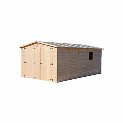 Avis Garage Voiture en Bois Gardiun Mikhail I - 16,78 m² Extérieur 516x324x192/222 cm