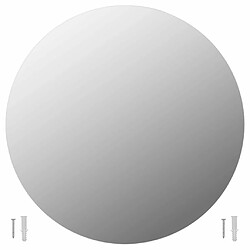 Maison Chic Miroir mural | Miroir Décoration pour Maison Salle de Bain 50 cm Rond Verre -GKD33673