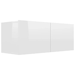 Acheter Maison Chic Ensemble de meubles TV 6 pcs | Banc TV Moderne pour salon | Meuble de Rangement - Blanc brillant Aggloméré -MN60936