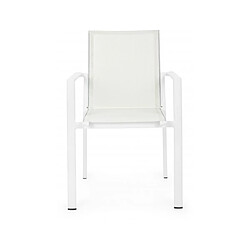 Bizzotto Fauteuil Lot de 4 fauteuils Konnor blanc