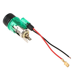 Avis allume-cigare de voiture prise d'alimentation 12v avec lumière dia 2.8mm vert