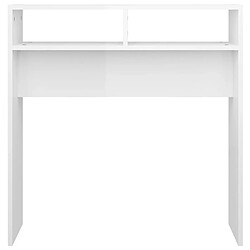 Maison Chic Table console | Meuble d'entrée | Table d'appoint Blanc brillant 78x30x80 cm Aggloméré -GKD68344 pas cher