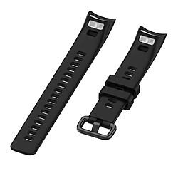 Bracelet en silicone remplacement, longueur : 95.6+124.8mm noir pour votre Huawei Honor Band 4