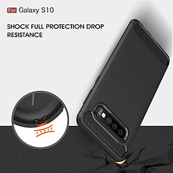 Acheter Wewoo étuis Coque Housse en TPU texturée et fibre de carbone pour Galaxy S10