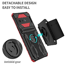 Coque en TPU anti-griffes avec béquille, rouge pour Google Pixel 6 Pro