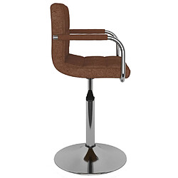 Avis vidaXL Tabouret de bar Marron Tissu