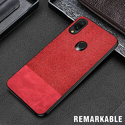 Wewoo Coque Rigide Étui de protection en PU + chiffon d'épissure antichoc pour Xiaomi Redmi 7 rouge