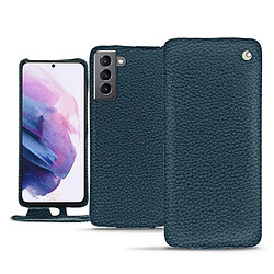 Housse cuir Samsung Galaxy S21 - Rabat vertical - Indigo ( Pantone #1f4565 ) - NOREVE