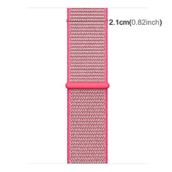 Acheter Wewoo Bracelet rose pour Apple Watch Series 3 & 2 & 1 38mm simple de montre en nylon de mode avec Magic Stick lumière