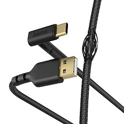 HAMA Câble de charge/données "Stand", USB-A - USB-C, 1,5 m, noir