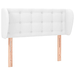 Maison Chic Tête de lit scandinave avec oreilles,meuble de chambre Blanc 93x23x78/88 cm Similicuir -MN78778