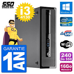 PC HP ProDesk 400 G1 SFF Intel Core i3-4130 RAM 16Go SSD 240Go Windows 10 Wifi - Occasion