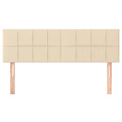 Avis Maison Chic Lot de 2 Têtes de lit design pour chambre - Décoration de lit Crème 72x5x78/88 cm Tissu -MN21126