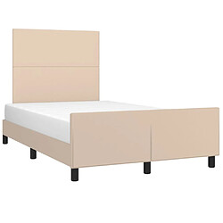 Avis Maison Chic Lit adulte - Cadre Structure de lit avec tête de lit Contemporain Cappuccino 120x200 cm Similicuir -MN13009