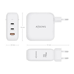 Avis Chargeur mural Aisens ASCH-140W3P030-W Blanc 140 W (1 Unité)