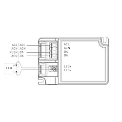 Acheter Ledkia Driver BOKE Dimmable DALI/PUSH 200-240V No Flicker Sortie 6-38V 450-1100mA 42W BK-DEL042 42 W