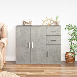 Maison Chic Buffet,Meuble de Rangement,commode pour salon,Cuisine Gris béton 91x29,5x75 cm Bois d'ingénierie -MN48034