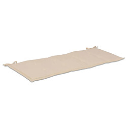 Decoshop26 Coussin de banc de jardin Crème 120 x 50 x 3 cm DEC021559