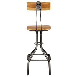 Acheter Helloshop26 Lot de deux tabourets de bar design chaise sièges teck recyclé massif 1202129