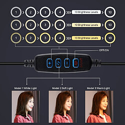 Yonis Anneau Lumière LED 10,2'' Photo Selfie 10,2 pouces Pouces pas cher