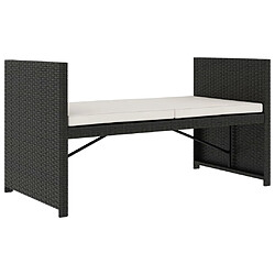 Maison Chic Salon de jardin 5 pcs + coussins - Mobilier/Meubles de jardin - Table et chaises d'extérieur Résine tressée Noir -MN68626 pas cher